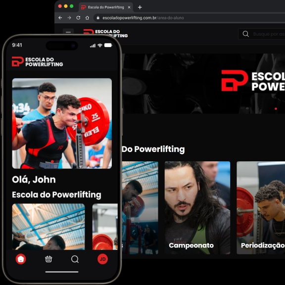 Interface da Plataforma em Celular e Computador